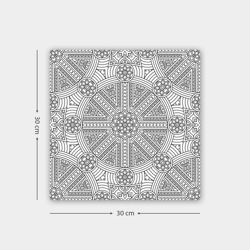 Dekorativ Canvasbillede 30x30 cm - Hvid|Sort - Boligtilbehør - Billeder & kunst - Billeder på lærred