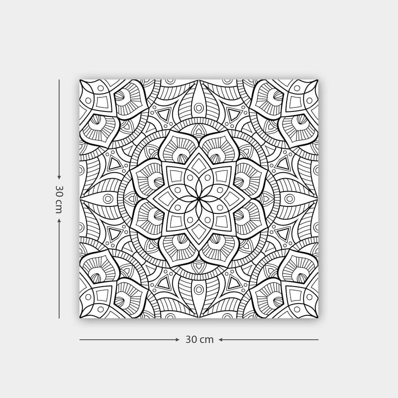 Dekorativ Canvasbillede 30x30 cm - Hvid|Sort - Boligtilbehør - Billeder & kunst - Billeder på lærred