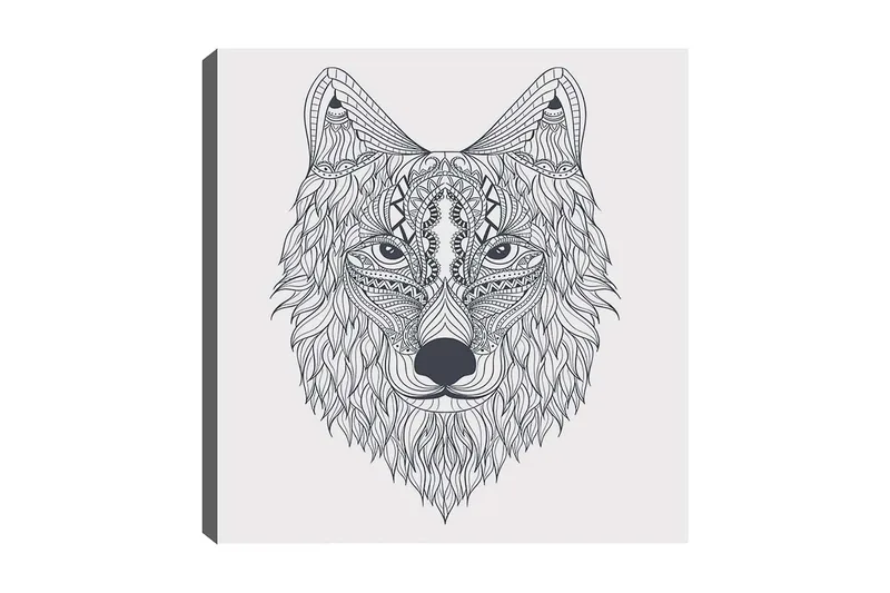 Dekorativ Canvasbillede 30x30 cm, Hvid|Sort