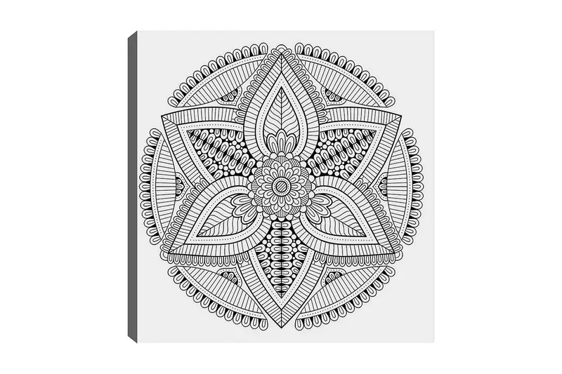 Dekorativ Canvasbillede 30x30 cm, Hvid|Sort