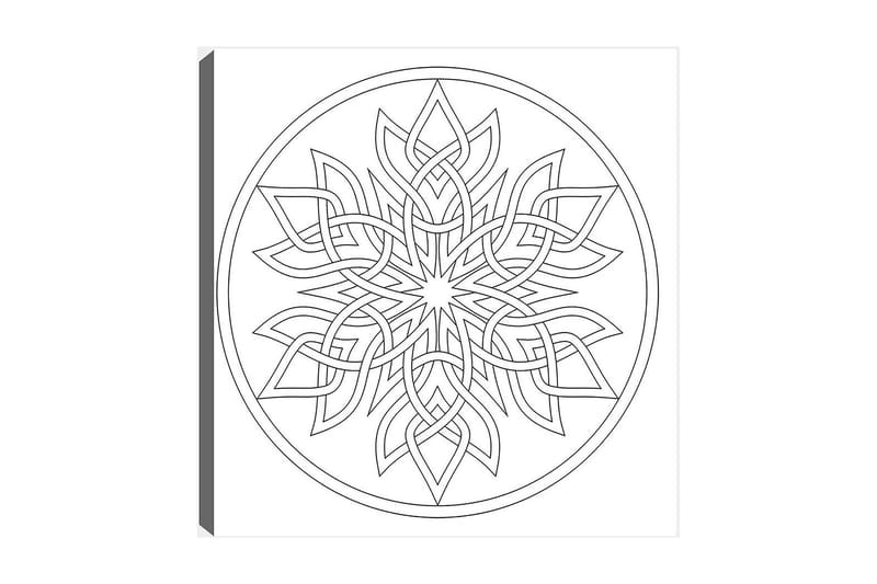 Dekorativ Canvasbillede 30x30 cm, Hvid|Sort