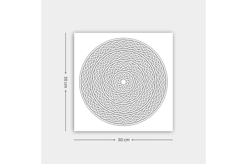 Dekorativ Canvasbillede 30x30 cm - Hvid|Sort - Boligtilbehør - Billeder & kunst - Billeder på lærred