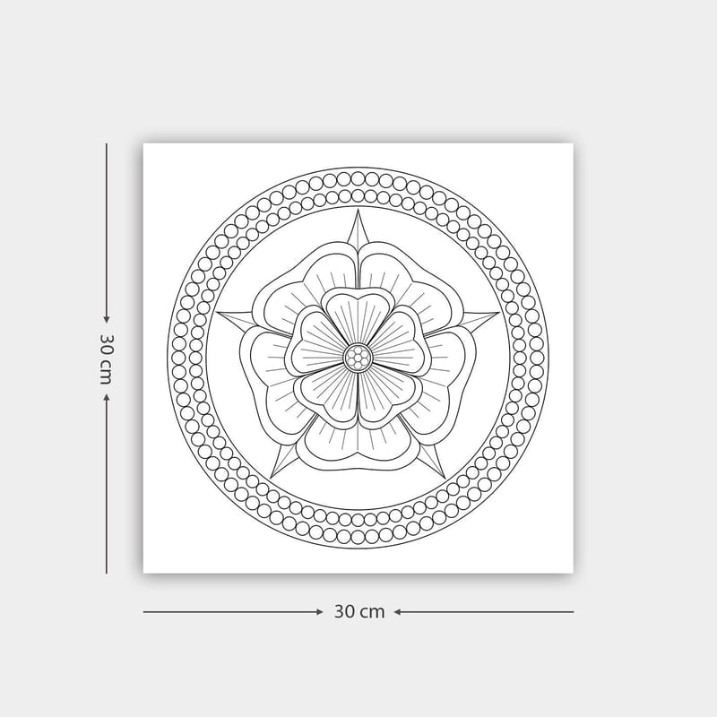 Dekorativ Canvasbillede 30x30 cm, Hvid|Sort