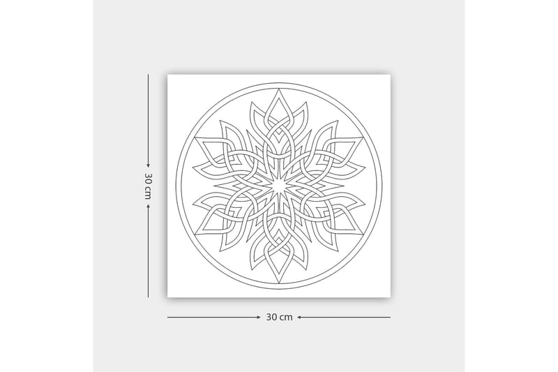 Dekorativ Canvasbillede 30x30 cm - Hvid|Sort - Boligtilbehør - Billeder & kunst - Billeder på lærred