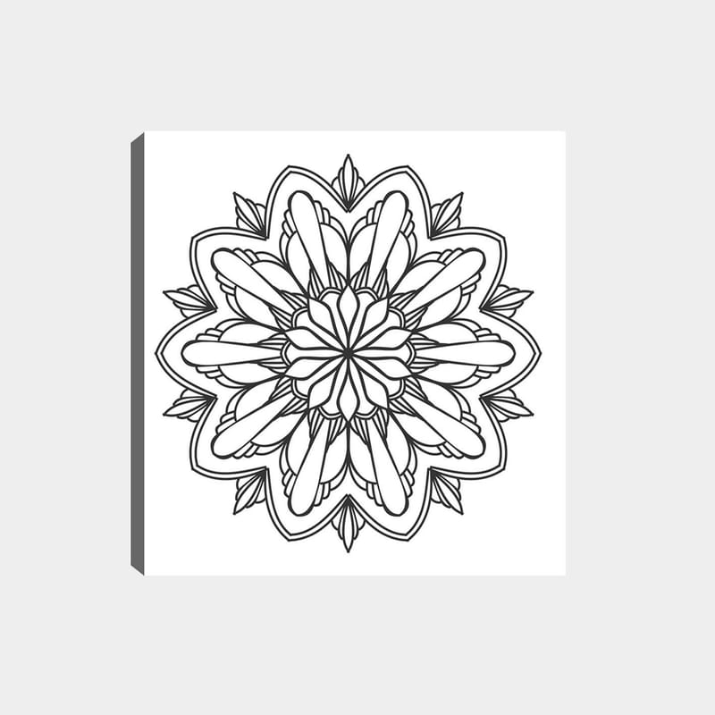 Dekorativ Canvasbillede 30x30 cm - Hvid|Sort - Boligtilbehør - Billeder & kunst - Billeder på lærred