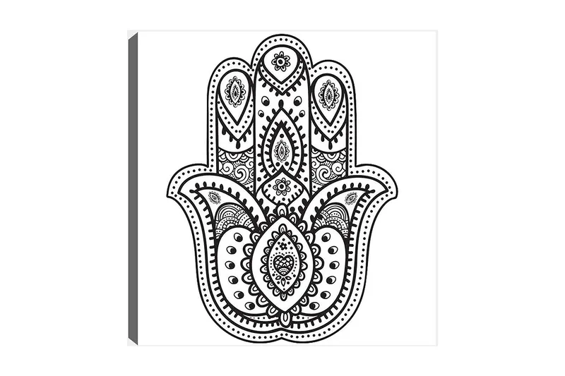 Dekorativ Canvasbillede 30x30 cm, Hvid|Sort