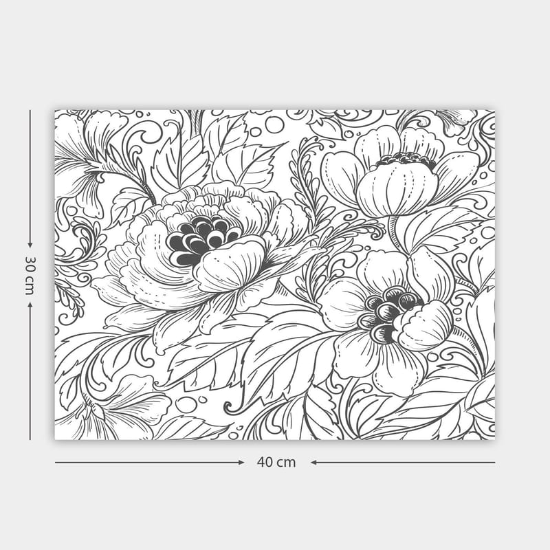 Dekorativ Canvasbillede 30x30 cm - Hvid|Sort - Boligtilbehør - Billeder & kunst - Billeder på lærred