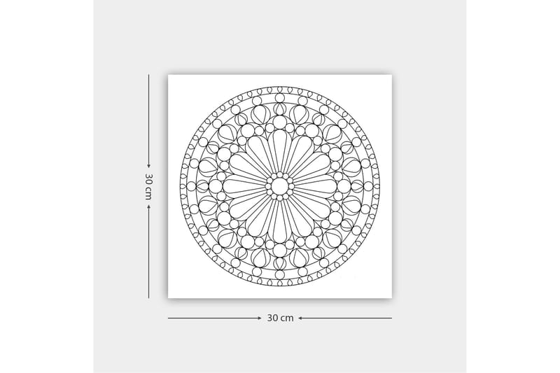 Dekorativ Canvasbillede 30x30 cm - Hvid|Sort - Boligtilbehør - Billeder & kunst - Billeder på lærred