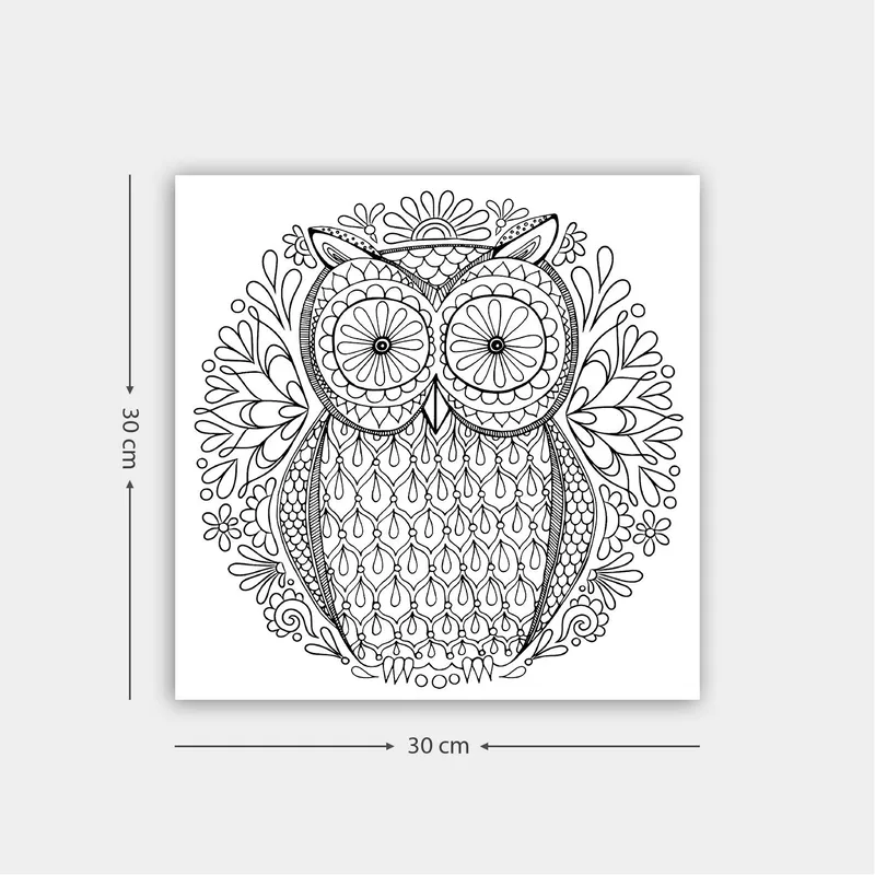 Dekorativ Canvasbillede 30x30 cm, Hvid|Sort