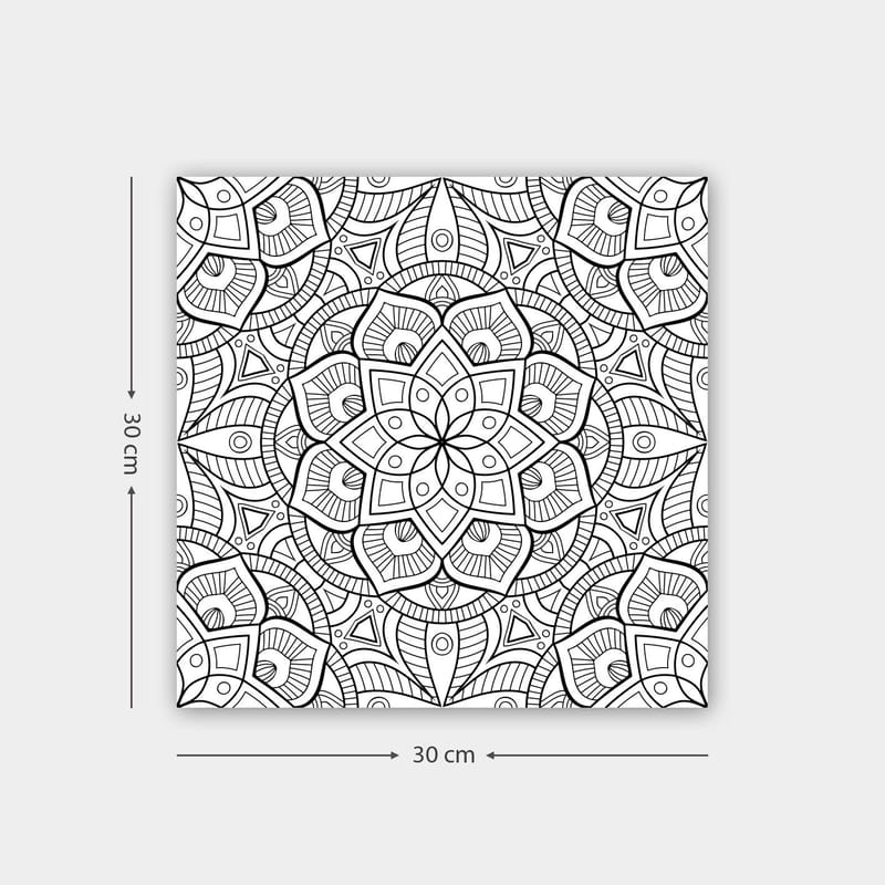 Dekorativ Canvasbillede 30x30 cm, Hvid|Sort