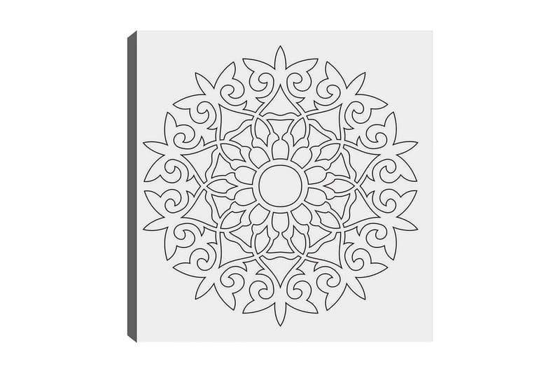 Dekorativ Canvasbillede 30x30 cm, Hvid|Sort