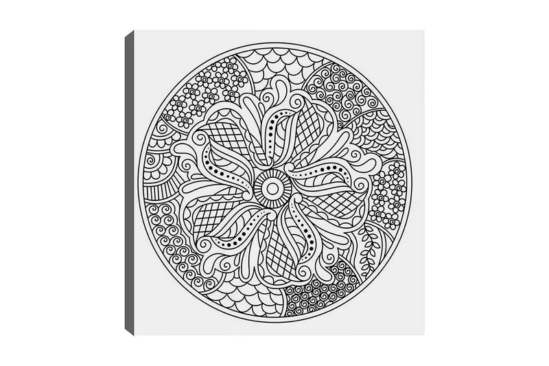 Dekorativ Canvasbillede 30x30 cm, Hvid|Sort