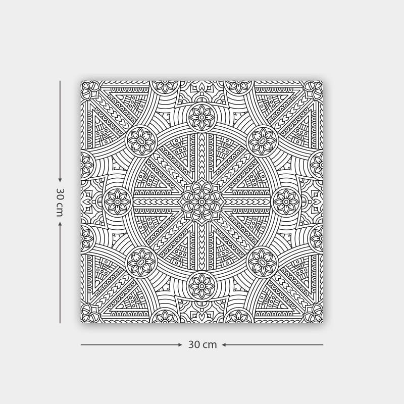 Dekorativ Canvasbillede 30x30 cm, Hvid|Sort