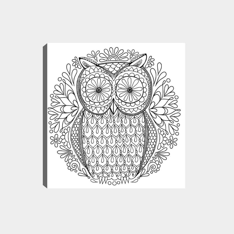 Dekorativ Canvasbillede 30x30 cm - Hvid|Sort - Boligtilbehør - Billeder & kunst - Billeder på lærred