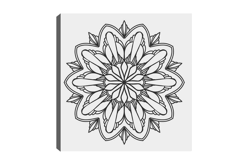 Dekorativ Canvasbillede 30x30 cm, Hvid|Sort