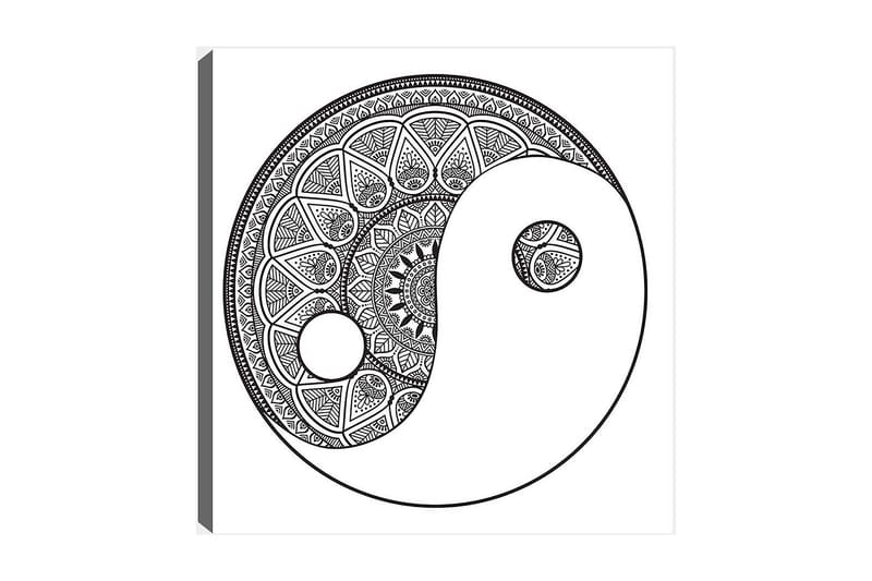 Dekorativ Canvasbillede 30x30 cm, Hvid|Sort