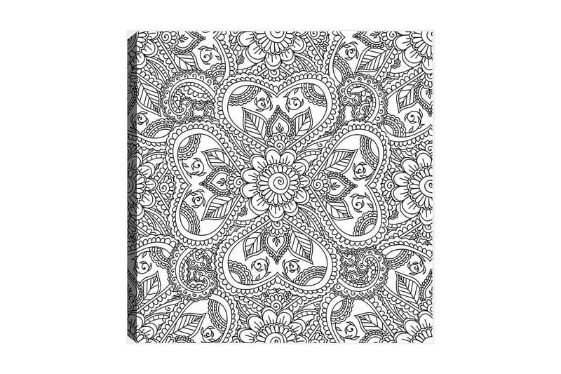 Dekorativ Canvasbillede 30x30 cm, Hvid|Sort