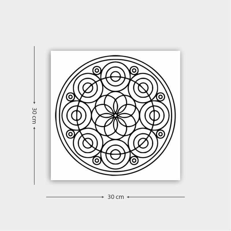 Dekorativ Canvasbillede 30x30 cm - Hvid|Sort - Boligtilbehør - Billeder & kunst - Billeder på lærred