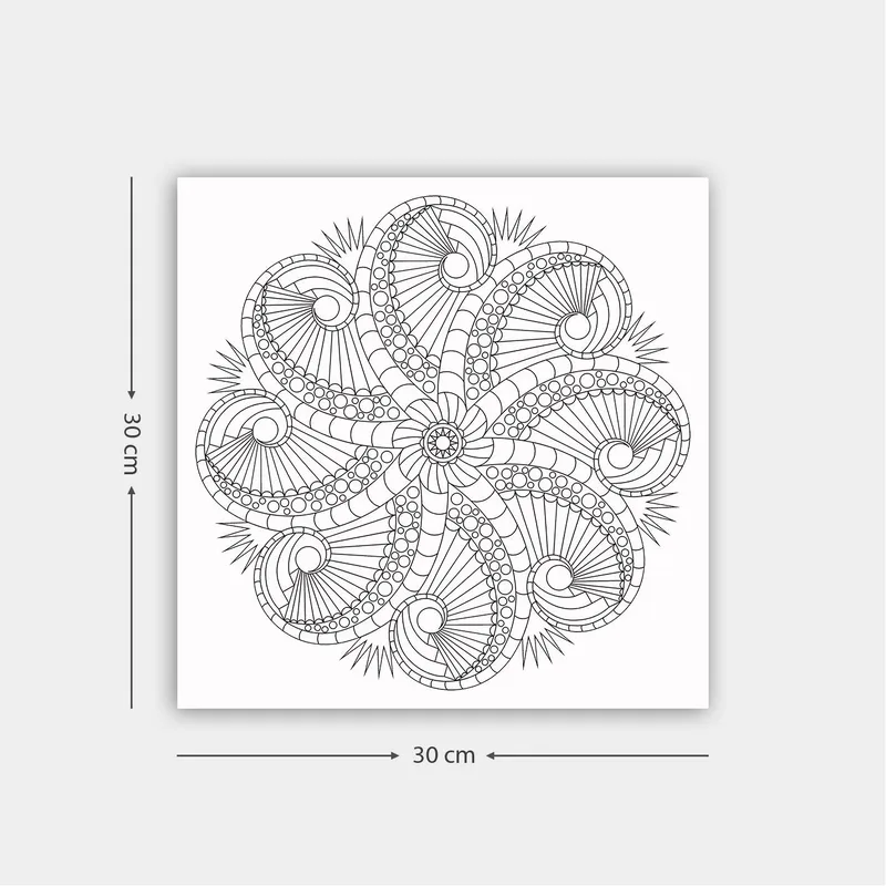 Dekorativ Canvasbillede 30x30 cm, Hvid|Sort