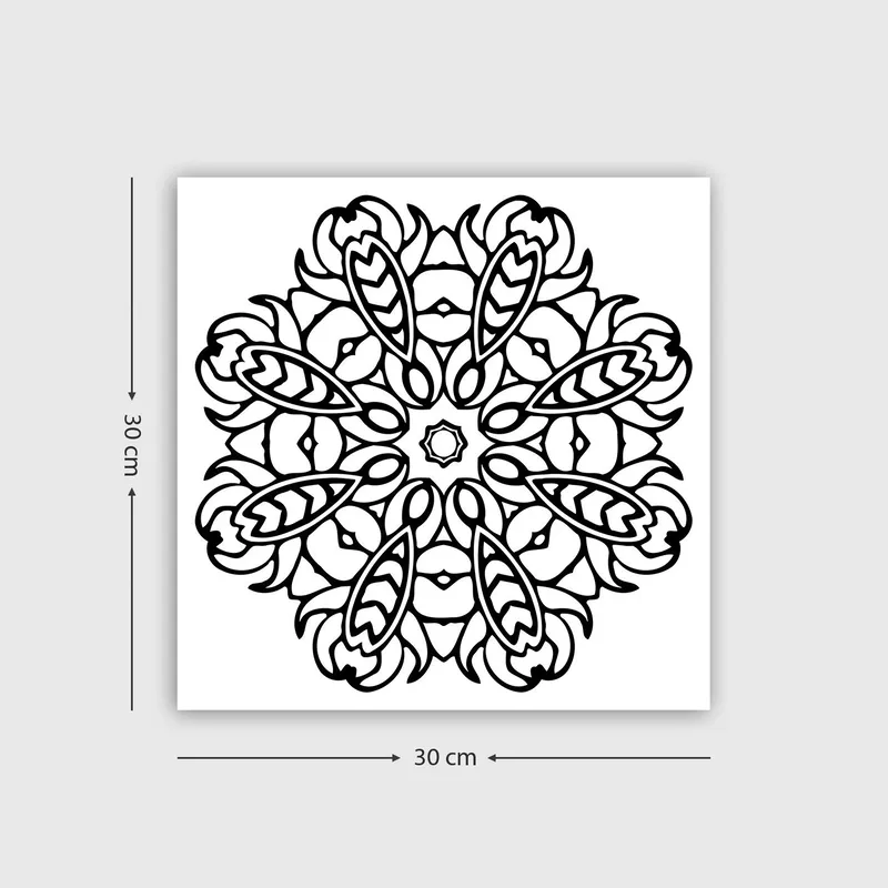 Dekorativ Canvasbillede 30x30 cm, Hvid|Sort