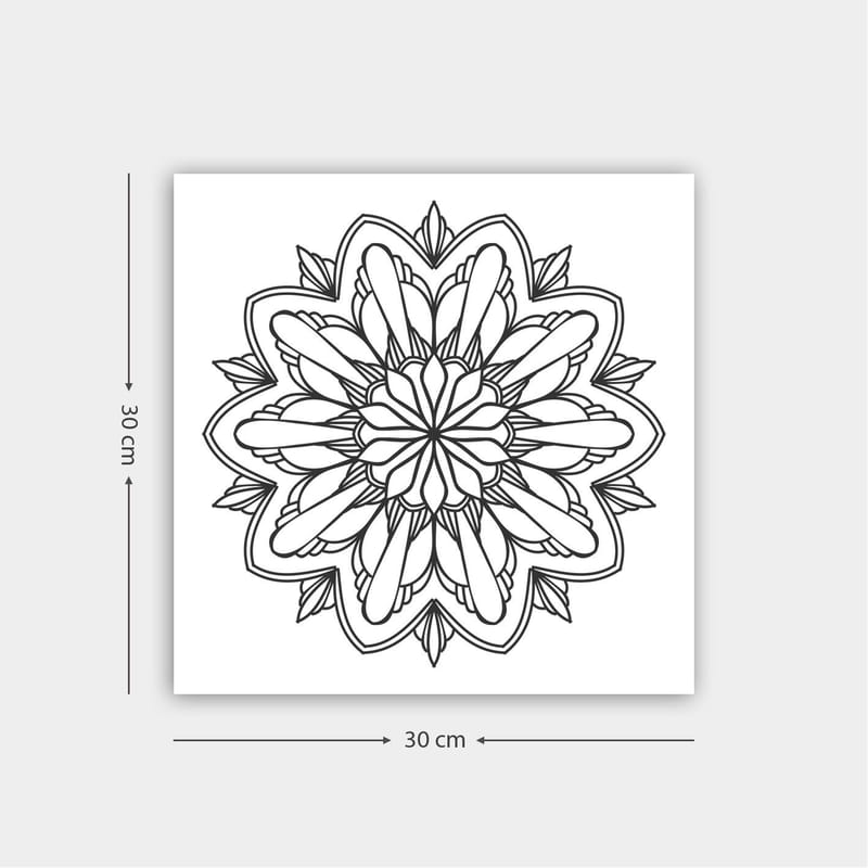 Dekorativ Canvasbillede 30x30 cm, Hvid|Sort