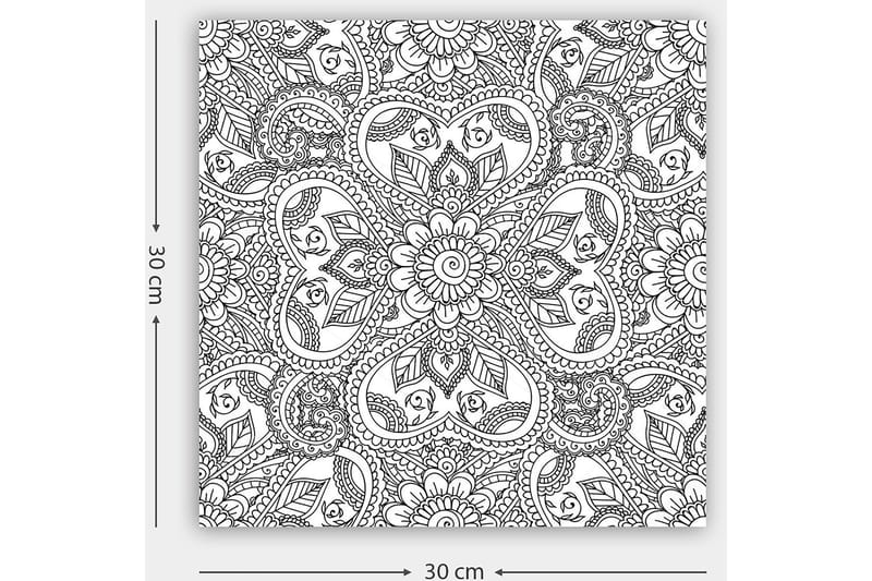 Dekorativ Canvasbillede 30x30 cm - Hvid|Sort - Boligtilbehør - Billeder & kunst - Billeder på lærred