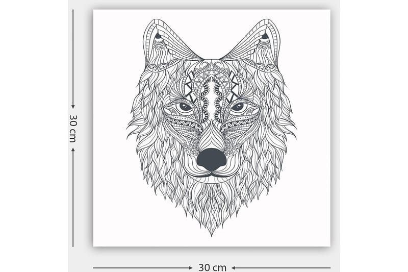 Dekorativ Canvasbillede 30x30 cm - Hvid|Sort - Boligtilbehør - Billeder & kunst - Billeder på lærred