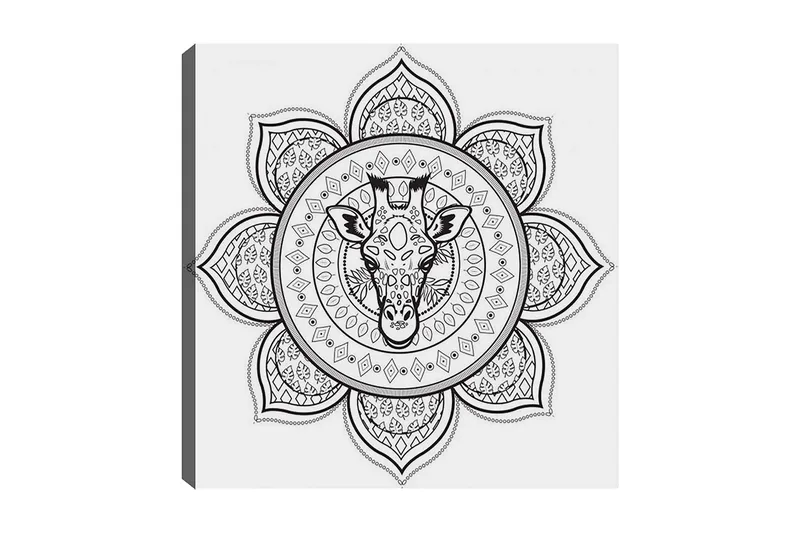 Dekorativ Canvasbillede 30x30 cm, Hvid|Sort