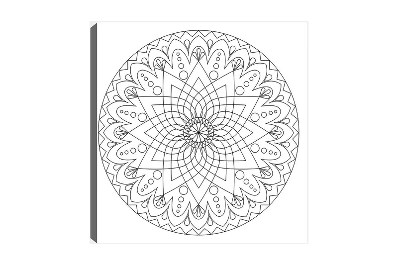 Dekorativ Canvasbillede 30x30 cm, Hvid|Sort