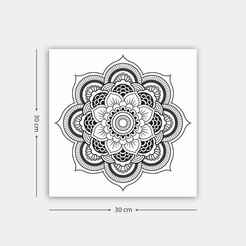 Dekorativ Canvasbillede 30x30 cm, Hvid|Sort