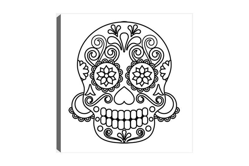 Dekorativ Canvasbillede 30x30 cm, Hvid|Sort