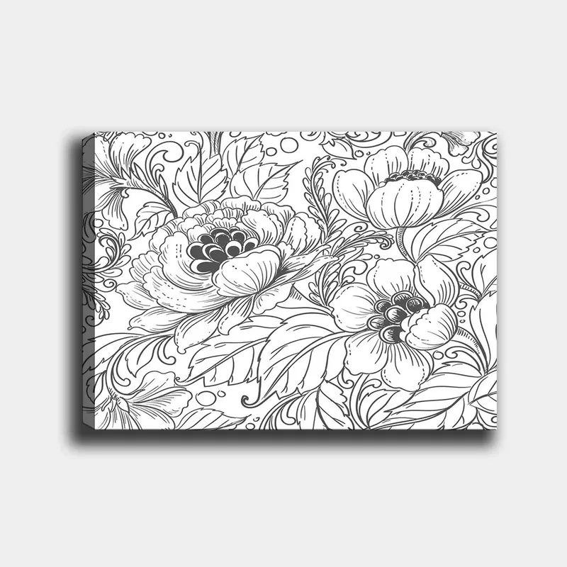 Dekorativ Canvasbillede 30x30 cm, Hvid|Sort