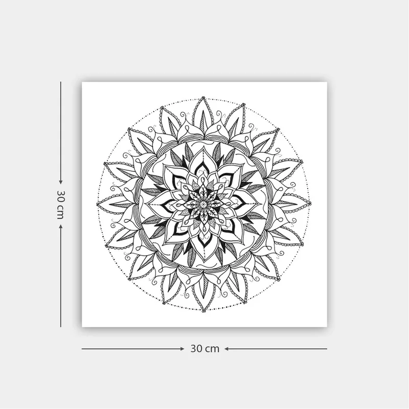 Dekorativ Canvasbillede 30x30 cm, Hvid|Sort