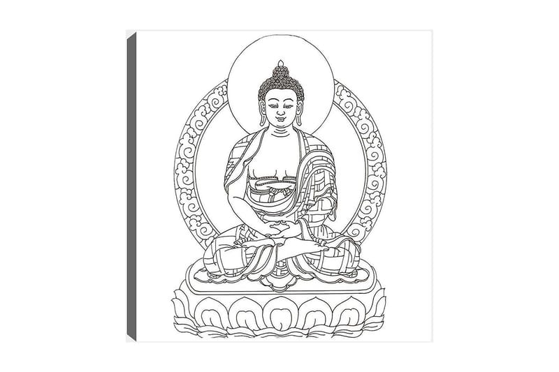 Dekorativ Canvasbillede 30x30 cm, Hvid|Sort