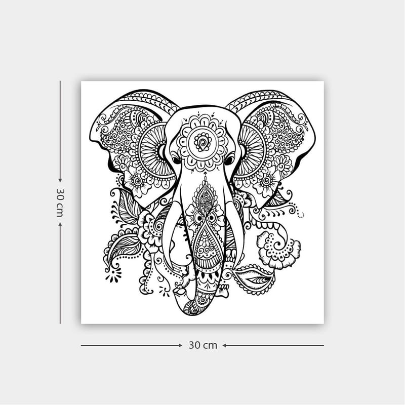 Dekorativ Canvasbillede 30x30 cm, Hvid|Sort