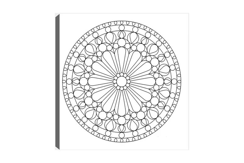 Dekorativ Canvasbillede 30x30 cm, Hvid|Sort