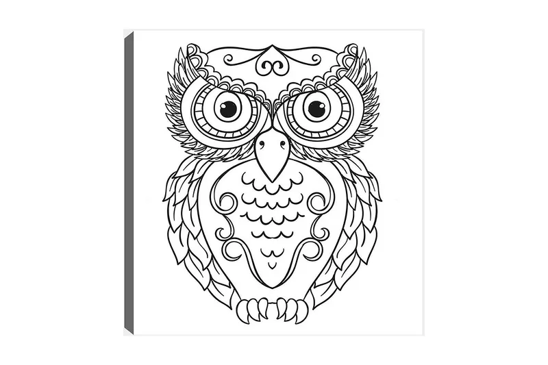 Dekorativ Canvasbillede 30x30 cm, Hvid|Sort