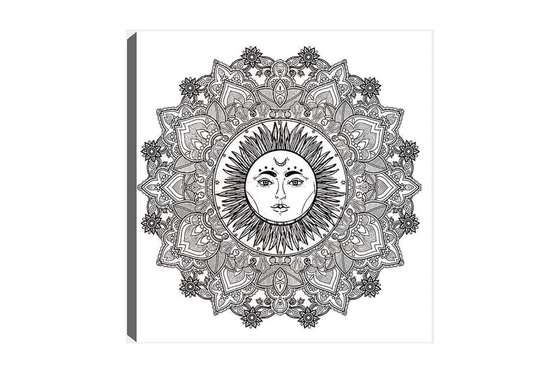 Dekorativ Canvasbillede 30x30 cm, Hvid|Sort