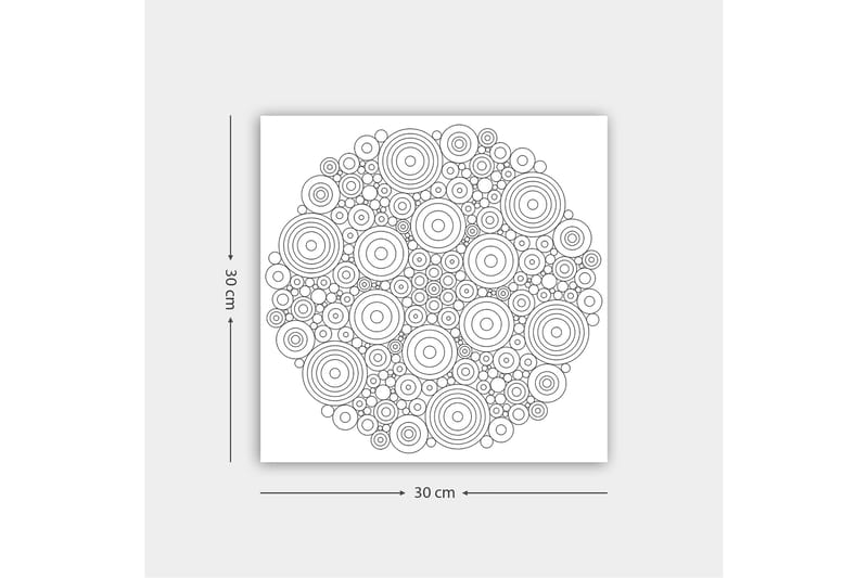 Dekorativ Canvasbillede 30x30 cm - Hvid|Sort - Boligtilbehør - Billeder & kunst - Billeder på lærred