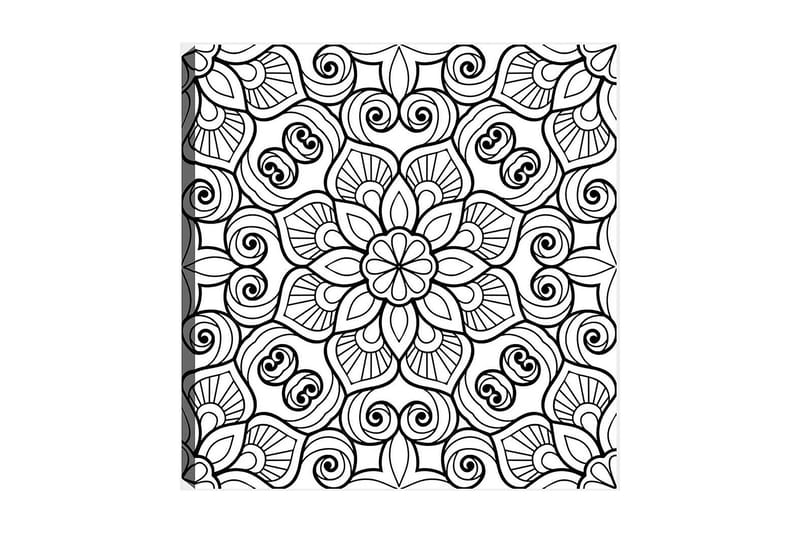 Dekorativ Canvasbillede 30x30 cm, Hvid|Sort