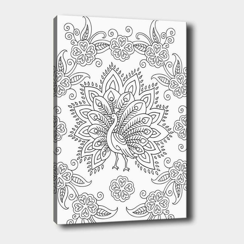 Dekorativ Canvasbillede 30x40 cm - Hvid|Sort - Boligtilbehør - Billeder & kunst - Billeder på lærred