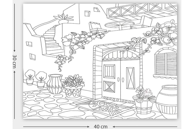 Dekorativ Canvasbillede 30x40 cm - Hvid|Sort - Boligtilbehør - Billeder & kunst - Billeder på lærred