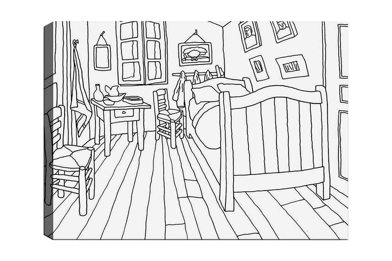 Dekorativ Canvasbillede 30x40 cm, Hvid|Sort