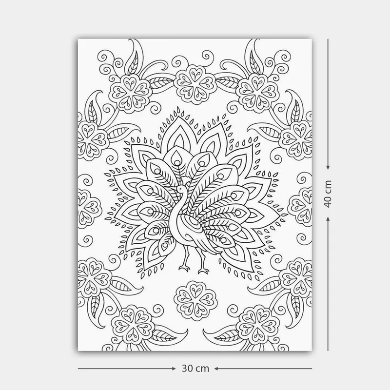 Dekorativ Canvasbillede 30x40 cm, Hvid|Sort