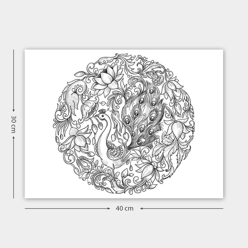 Dekorativ Canvasbillede 30x40 cm - Hvid|Sort - Boligtilbehør - Billeder & kunst - Billeder på lærred