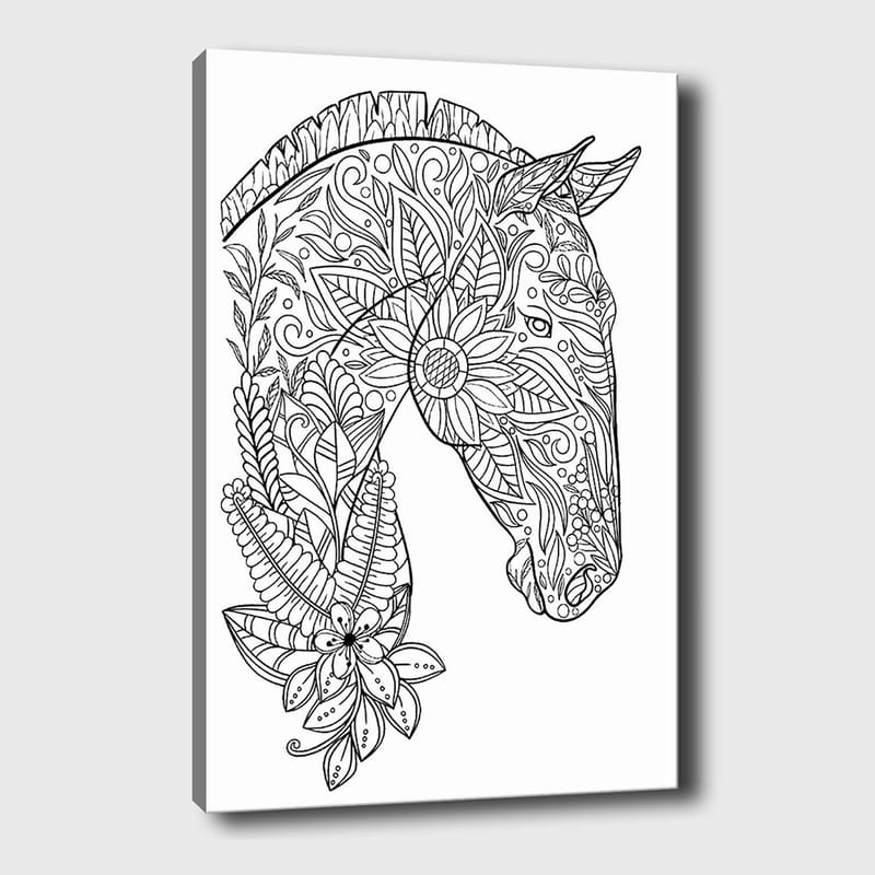 Dekorativ Canvasbillede 30x40 cm - Hvid|Sort - Boligtilbehør - Billeder & kunst - Billeder på lærred