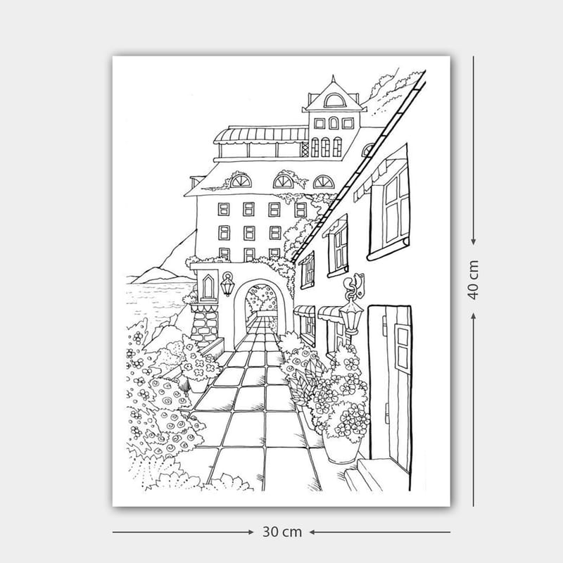 Dekorativ Canvasbillede 30x40 cm - Hvid|Sort - Boligtilbehør - Billeder & kunst - Billeder på lærred