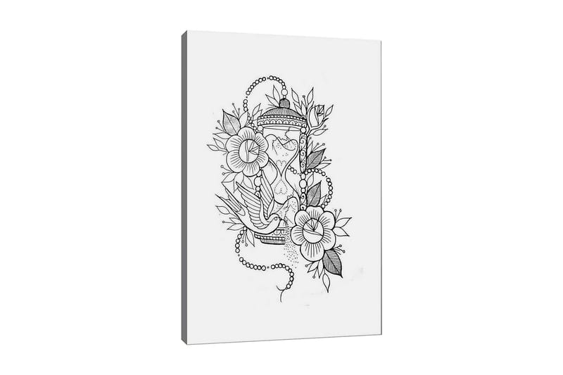 Dekorativ Canvasbillede 30x40 cm - Hvid|Sort - Boligtilbehør - Billeder & kunst - Billeder på lærred