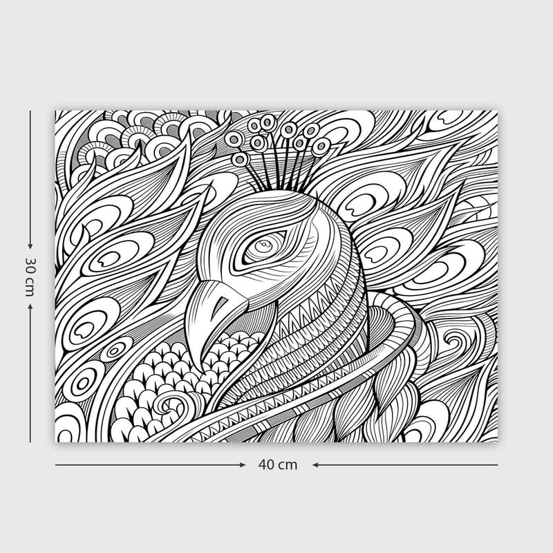 Dekorativ Canvasbillede 30x40 cm - Hvid|Sort - Boligtilbehør - Billeder & kunst - Billeder på lærred