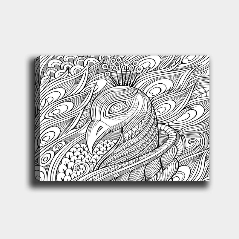 Dekorativ Canvasbillede 30x40 cm - Hvid|Sort - Boligtilbehør - Billeder & kunst - Billeder på lærred